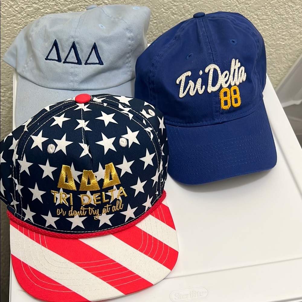 Tri Delta Baseball Caps Set